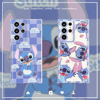 การ์ตูน น่ารัก Stitch เคส Samsung Galaxy S23 Ultra S22 Ultra S21FE S21Ultra S10 S20 S21 S22 S23 Plus + S20FE Note20 Ultra Note10 Plus A54 5G A14 A73 A53 A52 Case โปร่งใส ป้องกันการตก TPU นุ่ม ซัมซุง เคส