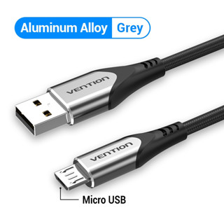 Vention Micro USB สายเคเบิล 3A ไนลอน ชาร์จเร็ว USB Type C สายเคเบิลข้อมูล สําหรับ Android Micro USB สายเคเบิลโทรศัพท์มือถือ