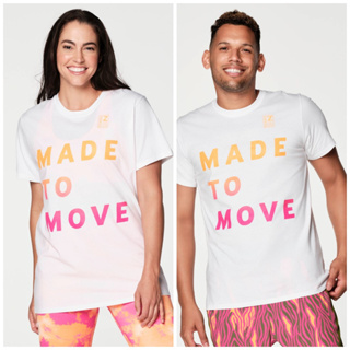 มาใหม่ เสื้อยืดลําลอง แขนสั้น คอกลม พิมพ์ลาย Zumba Move Z1T0 0140 สําหรับเต้น ฟิตเนส