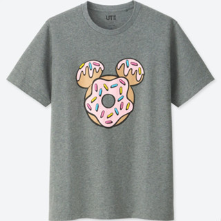 Uniqlo (UT Disney Mickey Cooperation เสื้อยืด แขนสั้น สําหรับผู้ชายและผู้หญิง คู่รัก 412218