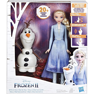 Disney Frozen Talk and Glow Olaf and Elsa Dolls, Remote Control Elsa Activates Talking, Dancing, Glowing Olaf, Inspired by Disneys Frozen 2 Movie E5508 ตุ๊กตาดิสนีย์ Frozen Talk and Glow Olaf and Elsa ควบคุมด้วยรีโมตคอนโทรล E5508