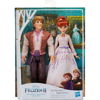 Disney Frozen Anna &amp; Kristoff Fashion Dolls 2 Pack, Outfits Featured in The Frozen 2 Movie, Brown E5502 ตุ๊กตาดิสนีย์ Frozen Anna &amp; Kristoff แฟชั่น สีน้ําตาล สําหรับภาพยนตร์ The Frozen 2 E5502 2 แพ็ค