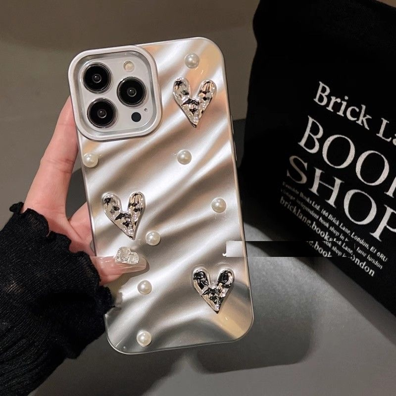 3d จีบระลอกน้ําเงินหัวใจเคสโทรศัพท์สําหรับ iphone 16 15PROMAX 15PRO 14PRO max 13 pro max ins 12 pro max 11 pro max xsmax xr x 7 8 plus soft tpu โทรศัพท์