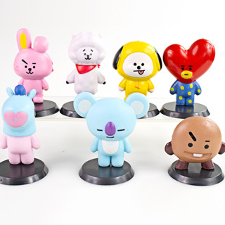 โมเดลฟิกเกอร์ PVC รูปลูกเสือ BTS Bangtan Boys Kim Nam Jun Kim Seok Jin Min Yun Ki กันกระสุน ของเล่นสะสม ของขวัญ สําหรับเด็กผู้ชาย 7 ชิ้น ต่อชุด