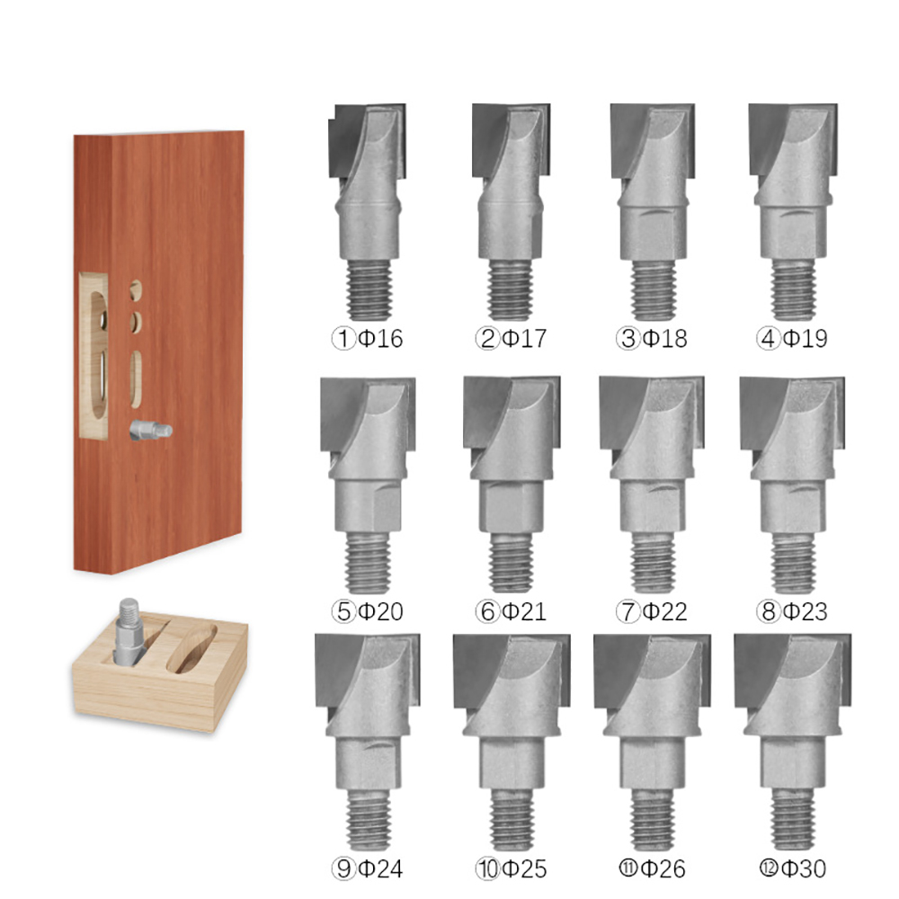 BERT🇹🇭｜ดอกเจาะไม้เนื้อแข็งใช้กับชุดเจาะมอร์ทิส ติดตั้งตลับกุญแจ เจาะสันบานประตู หัวเจาะขนาด 16.5, 18, 20, 22, 24, 25, 26, 30mm - รูปที่ 2