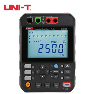 Uni-t UT512D 2.5KV เครื่องทดสอบความต้านทานดิจิทัล โวลต์มิเตอร์ จอแอลซีดี แบ็คไลท์ เมกะโอห์มมิเตอร์ 999 ชุด จัดเก็บข้อมูล