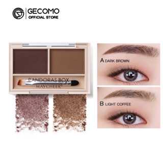 Gecomo ที่เขียนคิ้ว แบบฝุ่น กันน้ํา 2 สี พร้อมแปรงเขียนคิ้ว