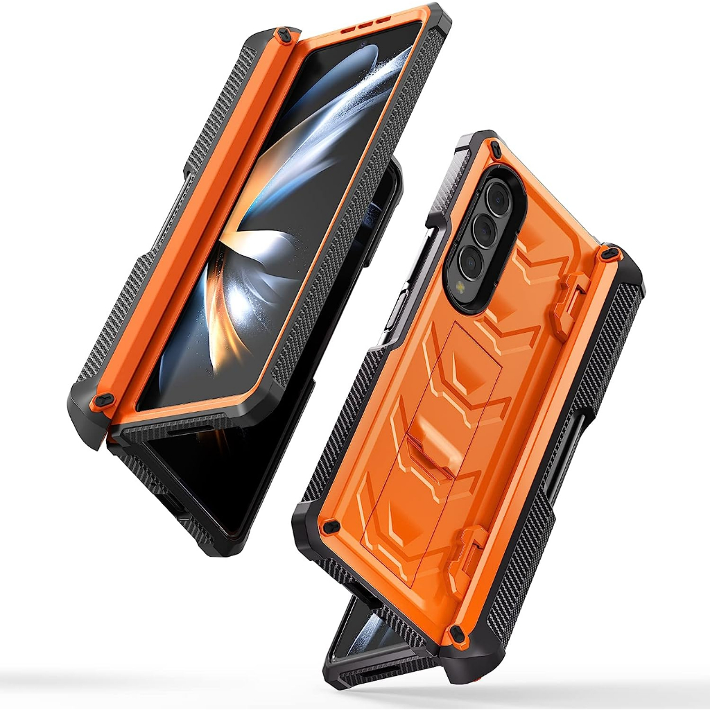 เคสโทรศัพท์มือถือ ฝาพับ พร้อมช่องใส่ปากกา S และขาตั้ง สําหรับ Samsung Galaxy Z Fold Flip 3 4 5 Galaxy W24 SM-9024