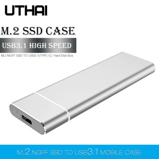 เคสฮาร์ดดิสก์มือถือ HDD T24 USB3.1 Type C เป็น M.2 NGFF SSD Enclosure M2 เป็น USBC พร้อมสายเคเบิล สําหรับ 2230 2242 2260 2280 M2