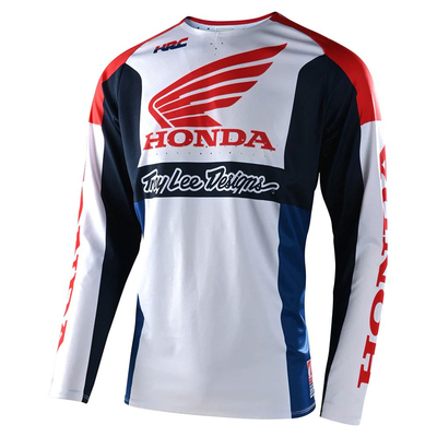 เสื้อแขนยาว Speed Off-Road Honda Retro Top Cycling GP Racing Car MOTO Rider มอเตอร์ไซค์ Half-Road แห้งเร็ว