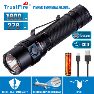 Trustfire T11R ไฟฉาย LED 1800LM IP68 ชาร์จได้ กันน้ํา Type-c LUMINUS SST-40 LED สําหรับกลางแจ้ง