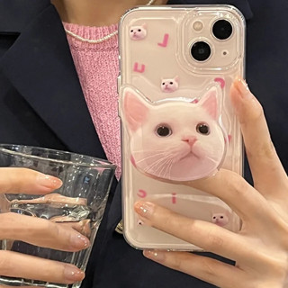 ✨Griptok กริ๊ปต๊อกหน้าน้องแมว ที่ติดโทรศัพท์ กิ๊บตอก griptok หน้าแมว บราวน์ชูก้า แดง กิ๊ฟตอกมือถือ