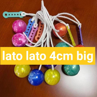 【ราคาถูกมาก】5 ชิ้น  ขนาดใหญ่ 4 ซม. ของเล่นลูกบอลเรืองแสง Lato Lato Viral Old School Games Pro-clackers สําหรับเด็ก