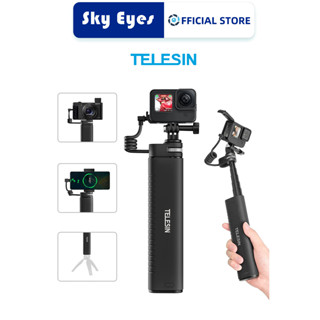 Telesin ไม้เซลฟี่ 10000mAh พร้อมสายชาร์จ USB-C สําหรับ GoPro 11 10 9 Insta360 X3 DJI Action 3 และโทรศัพท์