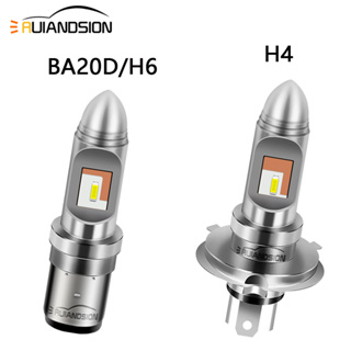 หลอดไฟหน้ารถจักรยานยนต์ สกูตเตอร์ DC 8-24V H4 BA20D LED H6 สีขาว สีเหลือง 15000Lm 1 ชิ้น