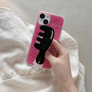 เคสโทรศัพท์มือถือ Tpu แบบนิ่ม ลาย Black comb pop สําหรับ iPhone 11 12pro 14 14promax 14pro 13pro 12promax