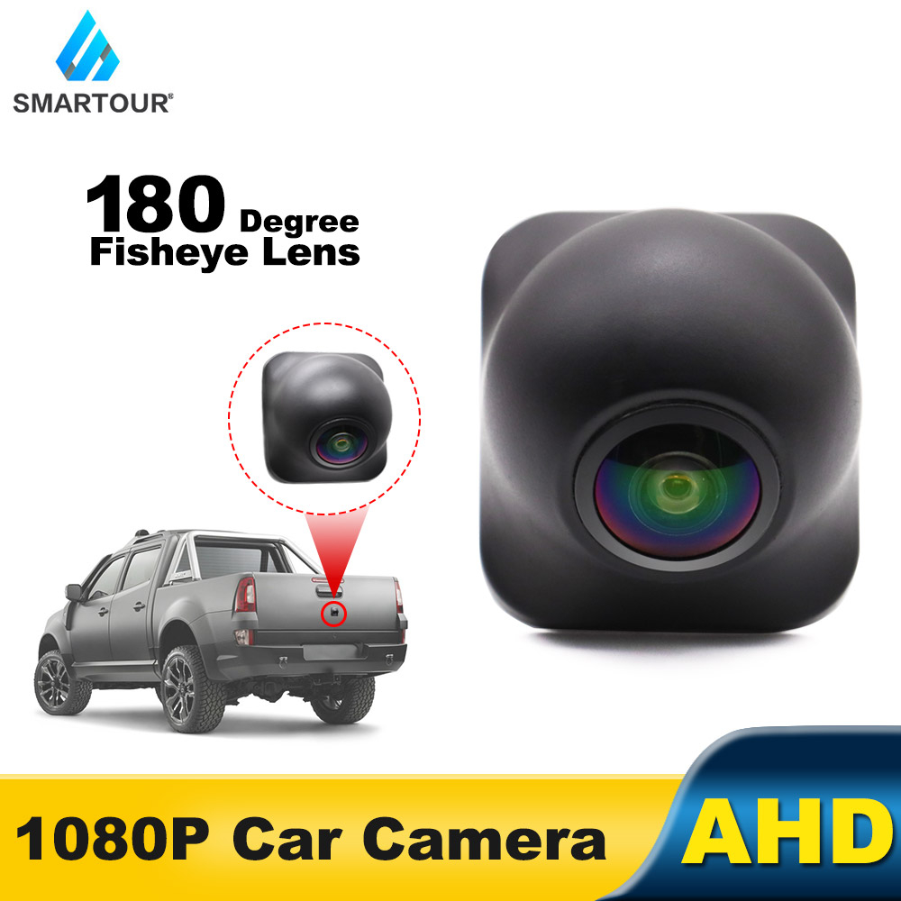 Smartour กล้องมองหลัง 180 องศา 1080P AHD สําหรับจอดรถยนต์สเตอริโอ