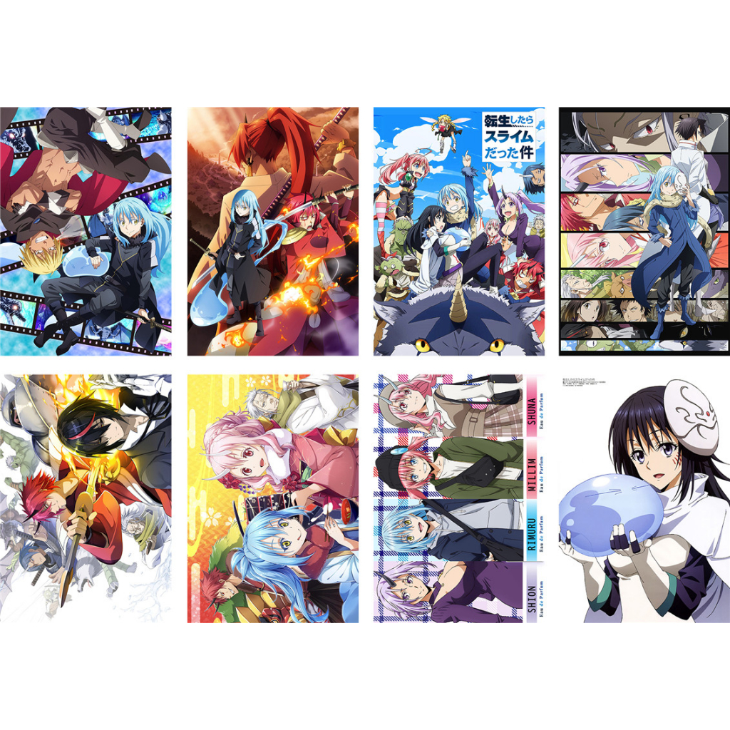 โปสเตอร์คอสเพลย์ That Time I Got Reincarnated as a Slime Rimuru A3 สําหรับตกแต่งผนังบ้าน ของขวัญ 8 ช