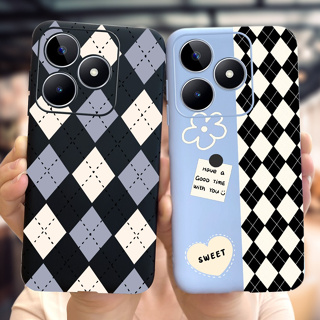 เคสโทรศัพท์มือถือ ซิลิโคนนิ่ม ลายตาราง แฟชั่น สําหรับ Realme C53 4G Narzo N53 C 53 RealmeC53 2023