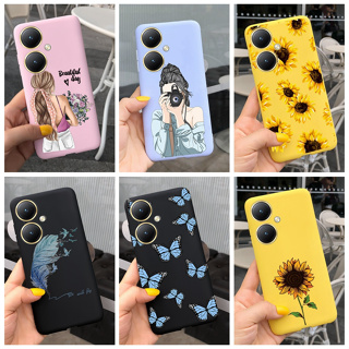 เคสโทรศัพท์ซิลิโคน TPU แบบนิ่ม ลายดอกทานตะวัน สีแคนดี้ สําหรับ Vivo Y35+ Y35m+ 2023 Y 35 35m Plus 5G V2279A