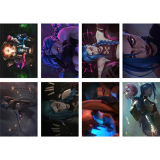 โปสเตอร์ ลาย Arcane:League of Legends ขนาด A3 สําหรับตกแต่งผนัง ของขวัญ 8 ชิ้น ต่อชุด