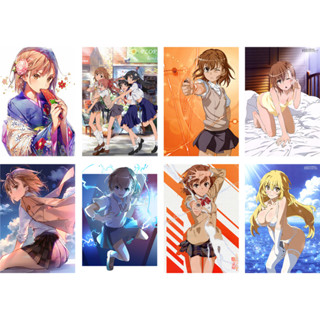 โปสเตอร์คอสเพลย์ Toaru Kagaku no Railgun To Aru Majutsu no Index Misaka Mikoto A3 สําหรับตกแต่งผนัง