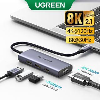 UGREEN-HUB USB Type C to HDMI 2.1, Adapter 3.0, 8K30Hz 4K120Hz, 24Gbps, for compatible compatible for Macbook Air Pro,  PC Accessories