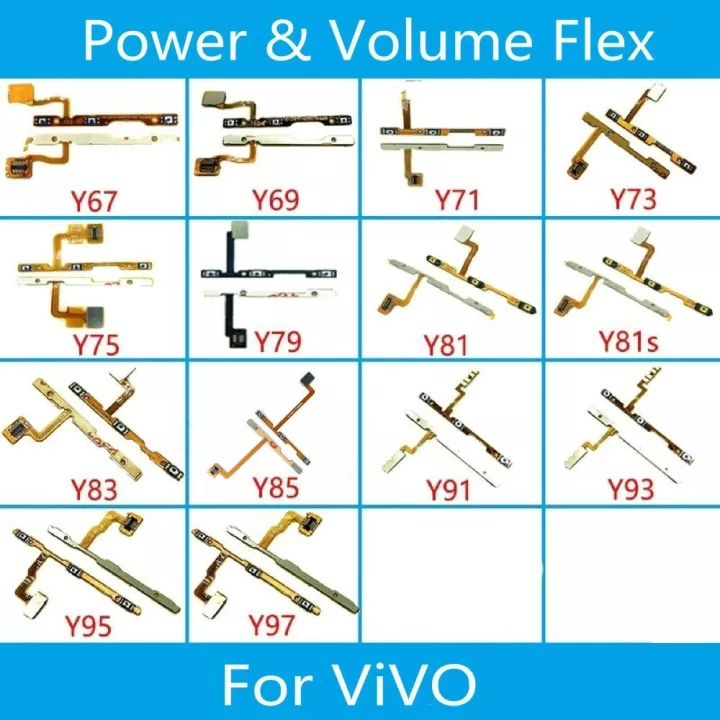 อะไหล่ปุ่มกดสวิตช์เปิดปิดเสียง สําหรับ VIVO Y67 V5 V5S Y69 Y71 Y73 Y75 Y79 Y81 Y81i Y81S Y83 Y85 Y91 Y93 Y95 Y97 V11