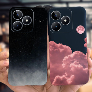 เคสโทรศัพท์มือถือแบบนิ่ม ลายดวงจันทร์อวกาศ หรูหรา สําหรับ Realme C55 C53 4G 2023 RMX3760 Narzo N53 N55