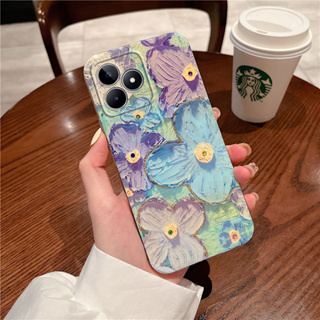 ใหม่ เคสโทรศัพท์RealmeC53 RealmeC55 มือถือ ซิลิโคนนิ่ม TPU กันรอยเลนส์กล้อง ลายดอกไม้ แฟชั่น สําหรับ Realme C53 C55 NFC 2023