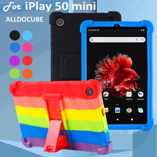 เคสแท็บเล็ต ซิลิโคนนิ่ม กันกระแทก หนา 4 มุม พร้อมขาตั้ง สําหรับ iPlay 50 mini 2023 ALLDOCUBE iPlay50mini 8.4 นิ้ว