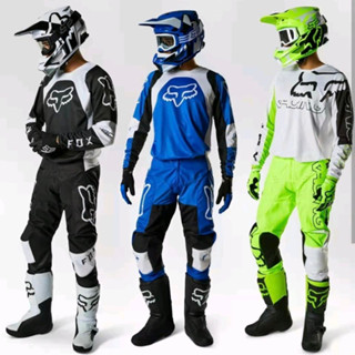 เสื้อกีฬาแขนสั้น ลายทีมแข่งรถวิบาก และกางเกง Combo Mx Bmx 180 360 FOX 2022