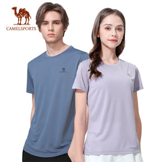 CAMEL SPORTS เสื้อยืดกีฬา ผู้หญิง ผู้ชาย โยคะ เสื้อวิ่ง ใช้งาน ทนต่อการสึกหรอ ฟิตเนส เสื้อผ้าแฟชั่น คู่รัก