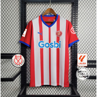 เสื้อกีฬาแขนสั้น ลายทีมชาติฟุตบอล Girona FC 23 24 ชุดเหย้า ไซซ์ S - 2XL