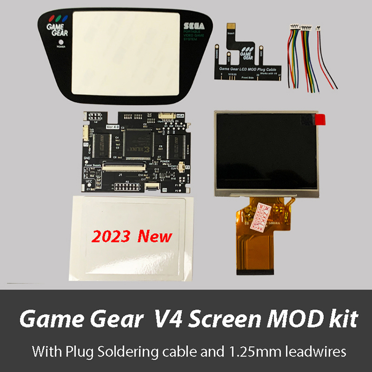 Gg V4.2 ชุดหน้าจอไฮไลท์ LCD อะไหล่การใช้พลังงานต่ําสําหรับ 2024 Sega Game Gear