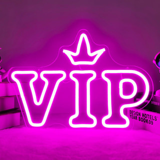 Vip ป้ายไฟนีออน LED หรี่แสงได้ สําหรับตกแต่งผนัง บาร์ โรงแรม ร้านอาหาร งานแต่งงาน ปาร์ตี้