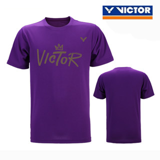 Victor 2023 เสื้อกีฬาแบดมินตัน แขนสั้น ระบายอากาศ แบบแห้งเร็ว สไตล์เกาหลี