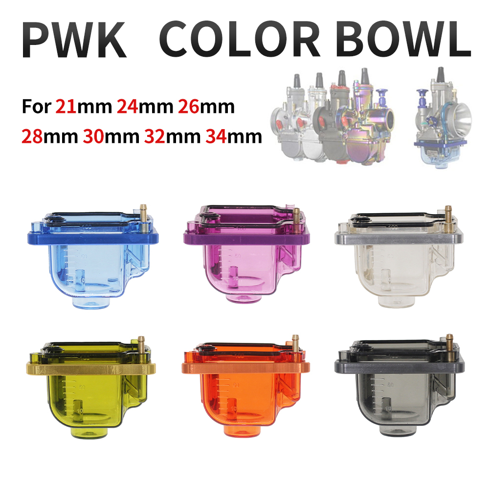 ถ้วยน้ำมันลอย PWK 21 24 26 28 30 32 34 ถ้วยน้ํามันคาร์บูเรเตอร์ลอยสําหรับคาร์บูเรเตอร์ถังน้ํามันเชื้อเพลิง แบบใส สําหรับ คาร์บูเรเตอร์รถจักรยานยนต์ Keihin Modify Racing ATV PWK