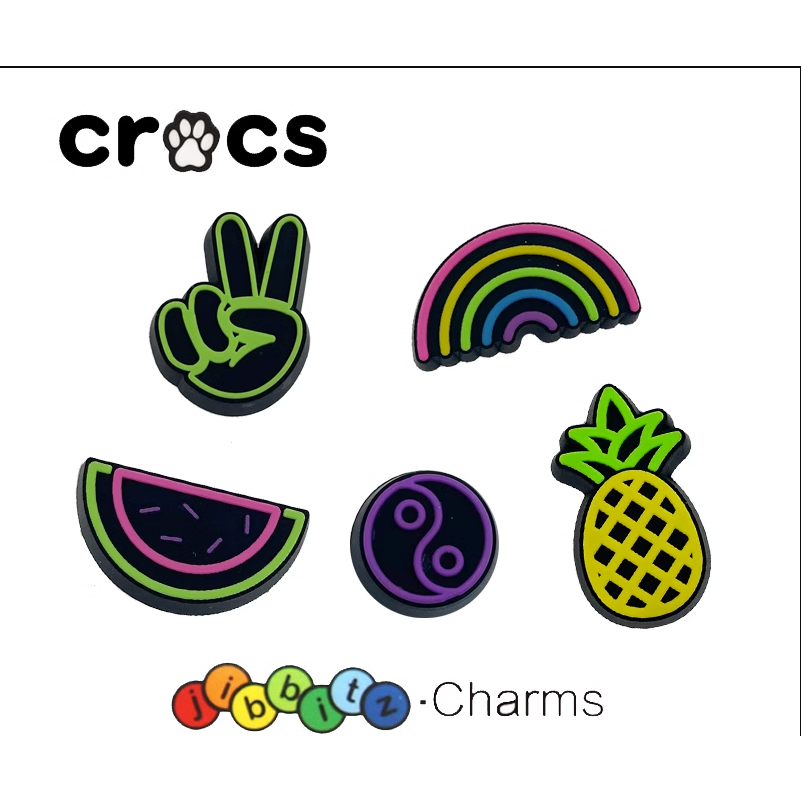 2023- ใหม่ - โลโก้จระเข้ Gibbitz glamour รองเท้าดอกไม้ตกแต่งหัวเข็มขัด