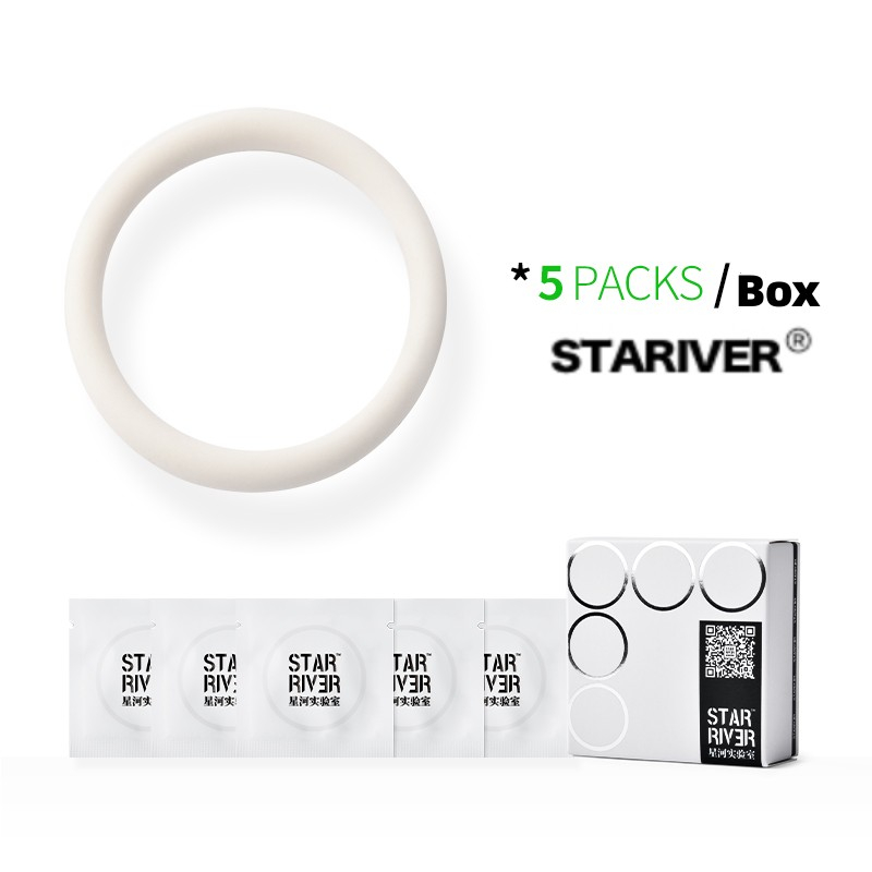 Stariver โอริงยางฟลูออรีน คอมโพสิต สีขาว 85a ทนต่อการเสียดสี 5 ชิ้น