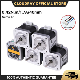 Cloudray Nema 17 สเต็ปมอเตอร์ 0.42N.m 1.7A 2Phase 40mm 4-lead สําหรับเครื่องพิมพ์ 3D CNC