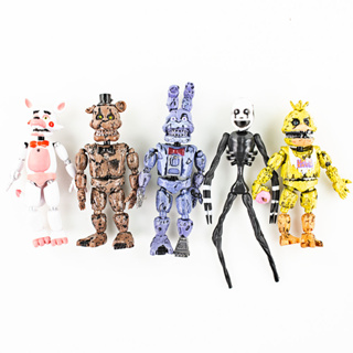 ตุ๊กตาฟิกเกอร์ PVC อนิเมะ Five Nights at Freddys Freddy Bonnie Chica Foxy Freddy Fazbears Pizza ของเล่นสําหรับเด็ก 5 ชิ้น ต่อชุด