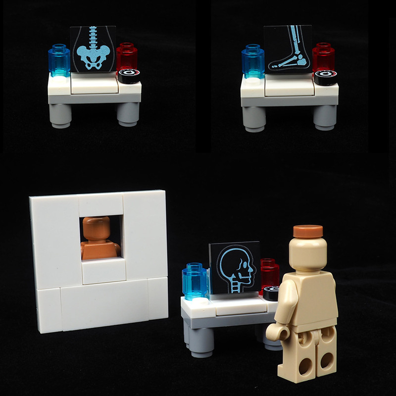 อุปกรณ์ X-Ray ทางการแพทย์ mini ของเล่น City Building MOC Building Block อุปกรณ์เสริมเข้ากันได้กับ