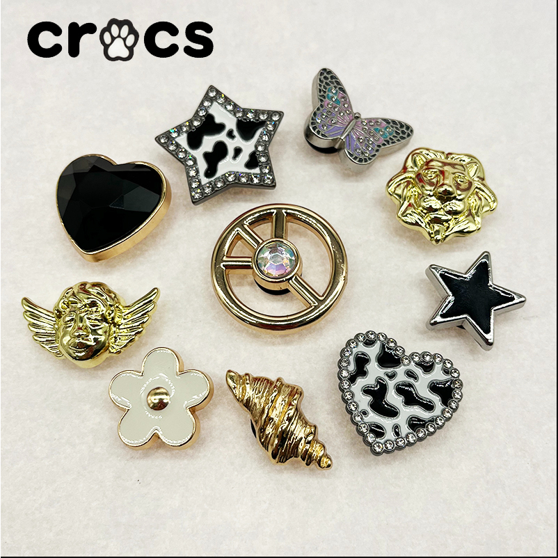 2023-ใหม่ -Metal crocs jibbitz Charms / รองเท้าแตะ / คุณภาพสูง / ชุดจิ๊บบิทซ์ / โครค jibbitz / วันเกิด
