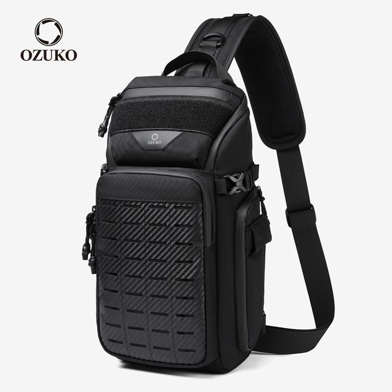 Ozuko กระเป๋าคาดอก กระเป๋ากีฬา สะพายข้าง กันน้ํา ความจุขนาดใหญ่ สําหรับผู้ชาย