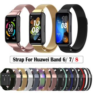 Huawei Band 8 7 6 อุปกรณ์สวมใส่ สายนาฬิกา ฟิล์มกันรอยหน้าจอ for huawei band 8 6 สายสแตนเลส huawei band 6 pro สาย