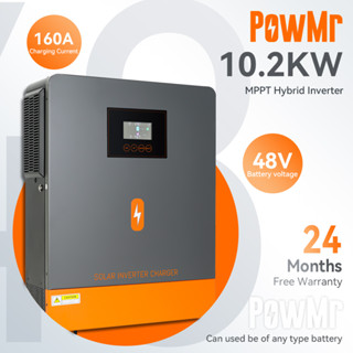 Powmr MPPT แผงอินเวอร์เตอร์พลังงานแสงอาทิตย์ 10.2kw 48Vdc 230VAC PV 500vdc 160A