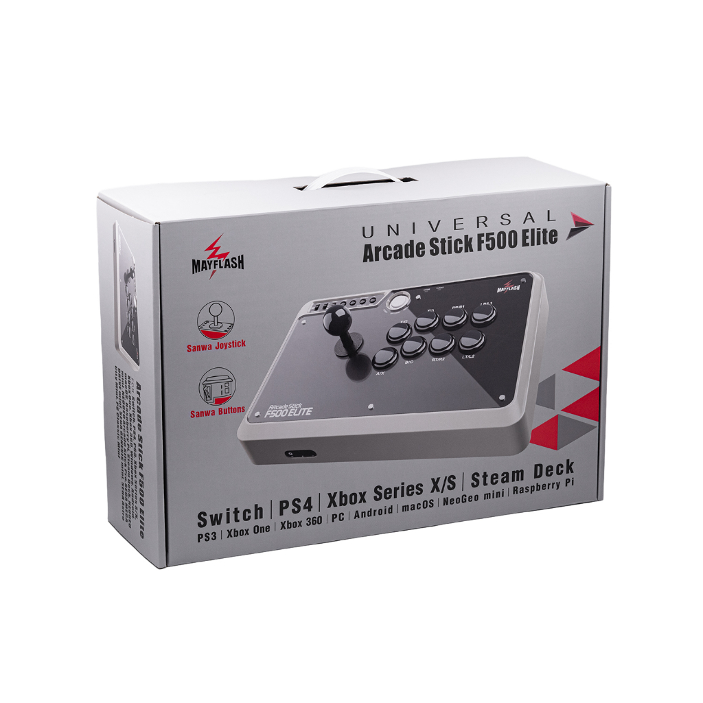 Mayflash F500 Elite Arcade Stick สำหรับ PS5/PS4/PS3/Xbox ONE/Xbox 360/PC/Android/Switch/NEOGEO mini