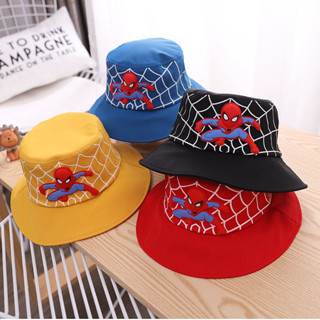 【MY-hat】หมวกบักเก็ต กันแดด ลายการ์ตูนสไปเดอร์แมน แฟชั่นฤดูใบไม้ผลิ และฤดูใบไม้ร่วง สําหรับเด็ก