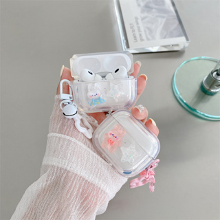 เคสหูฟังไร้สาย ลายกระต่าย ดาว สําหรับ iphone AirPods Pro AirPods 1 2 3